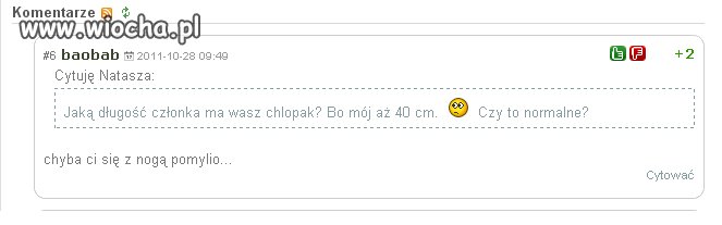 Jej chłopak ma, aż 40 cm 