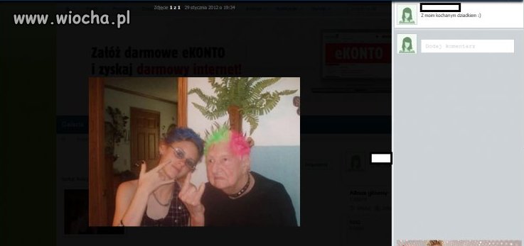 "Z moim kochanym dziadkiem"