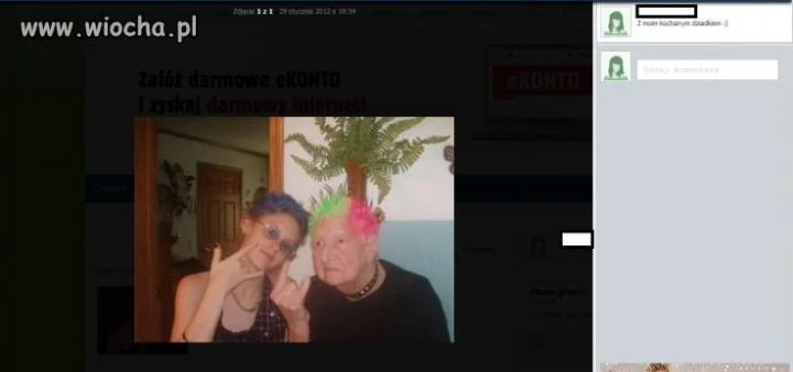 "Z moim kochanym dziadkiem"
