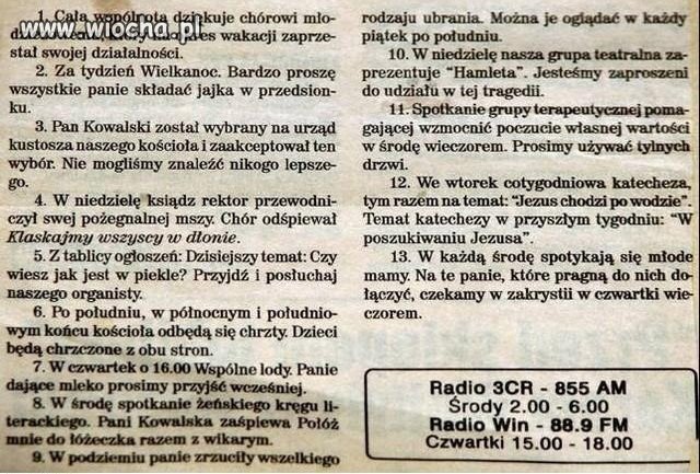 Ogłoszenia parafialne