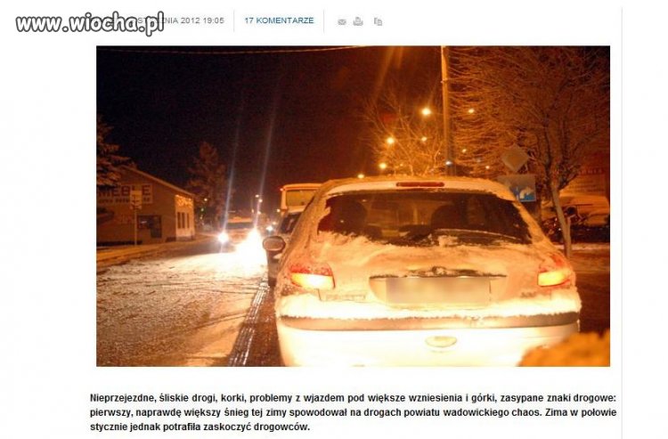 Zima znów zaskoczyła drogowców
