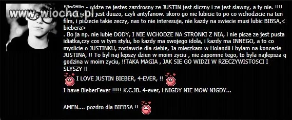 Kolejna fanka "BIEBSA"