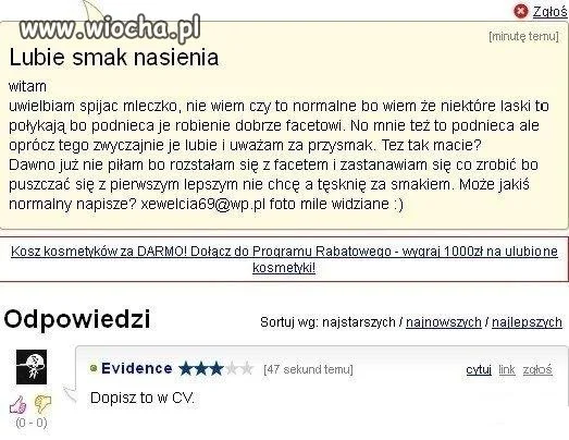,,Lubie Smak nasienia'' 