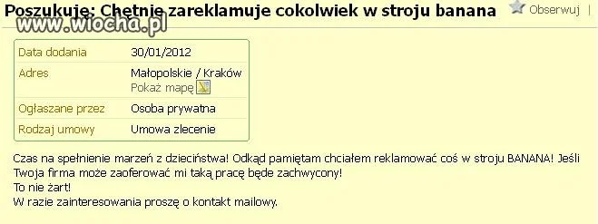 Praca jako banan