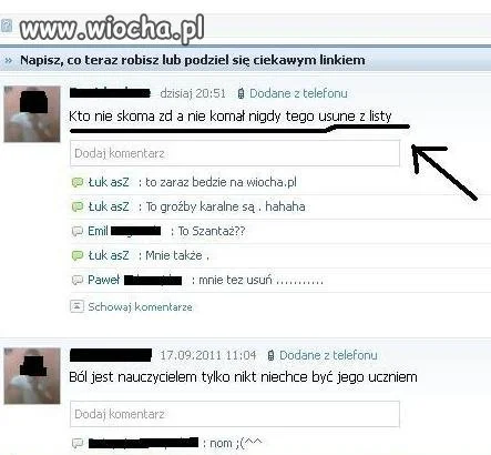 Groźby karalne na Nk...