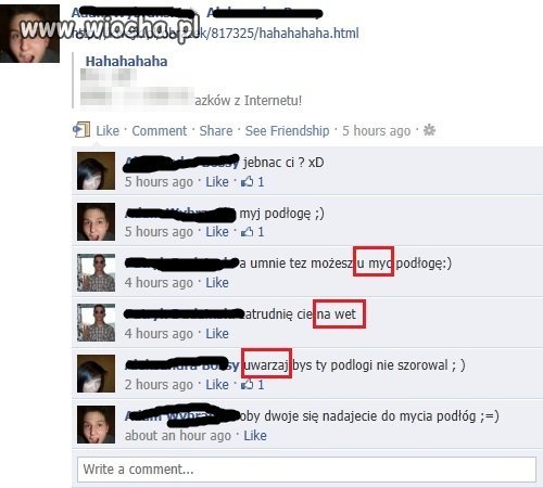 ''U myc podloge to ja na wet moge''