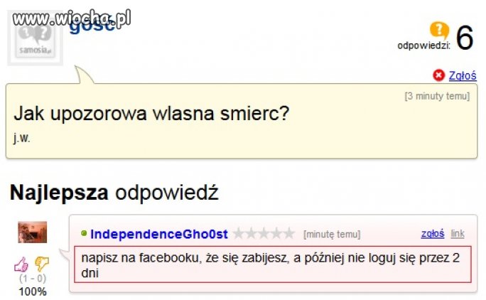 Jak upozorowa własną smierć?