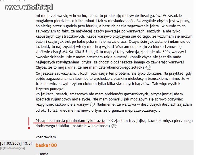 Trochę głupia wzmianka w poście...