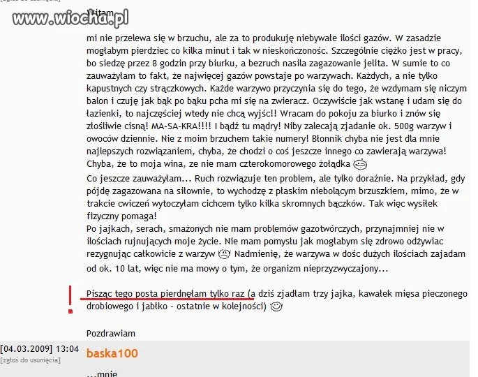 Trochę głupia wzmianka w poście...