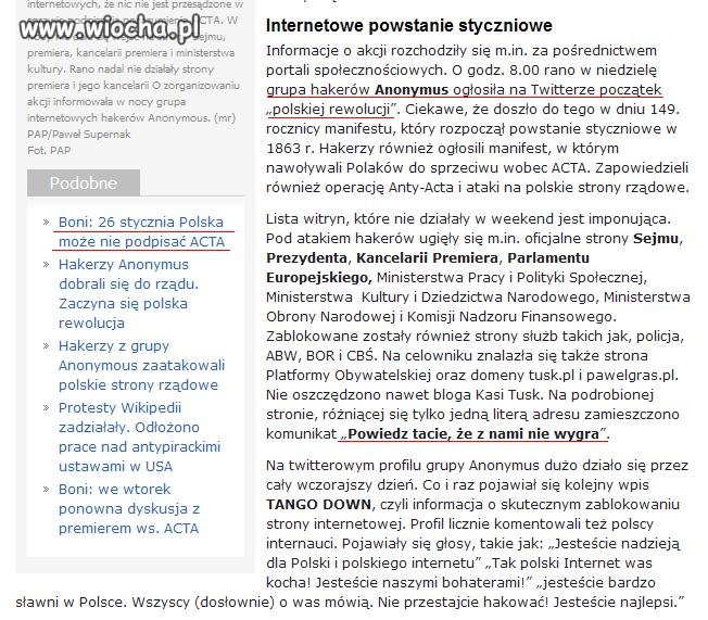 Anonymus - "Powiedz tacie, że nie wygra".