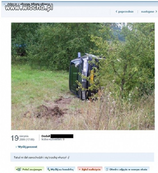 Tatuś dał mi samochodzik...