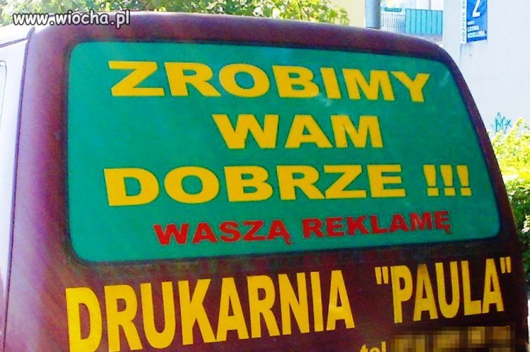 Zachęcająca reklama ...