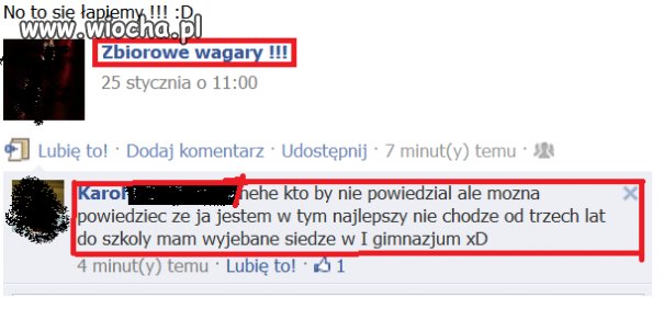 Siedzi trzeci rok w pierwszej klasie.