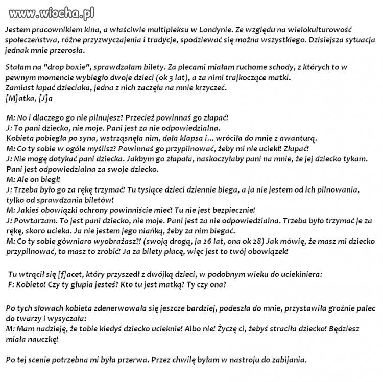 Po prostu szczyt chamstwa i nie odpowiedzialności