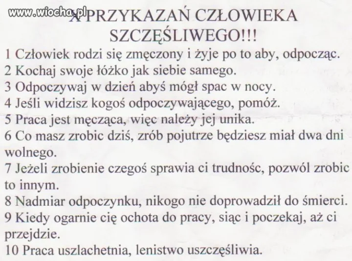 X PRZYKAZAŃ CZŁOWIEKA SZCZĘŚLIWEGO