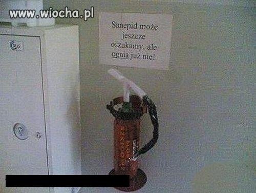 Ogień nie sanepid