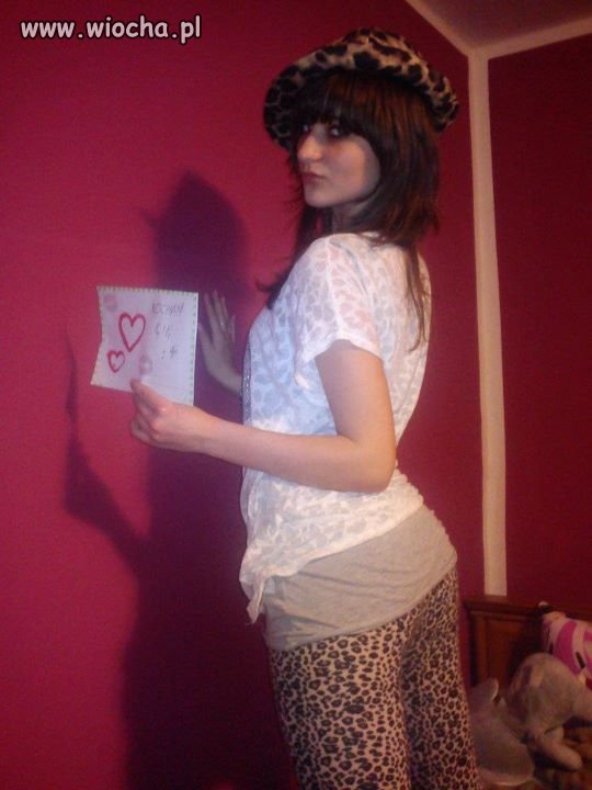 Lans na zdjęcie z kartką: "Kocham Cię ;* ♥"   