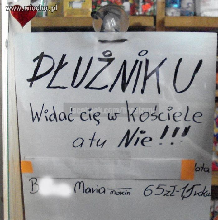 Właśnie dłużniku 