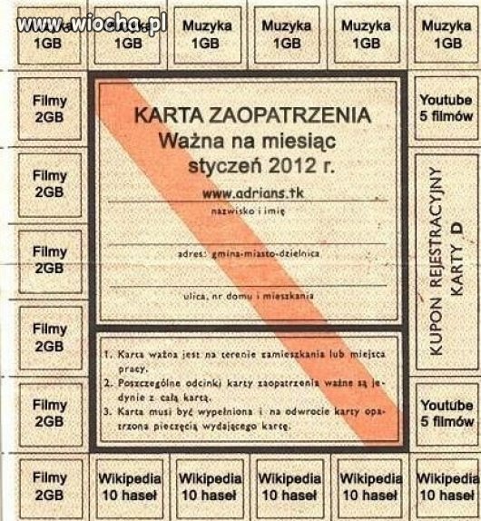 Internet na Kartki