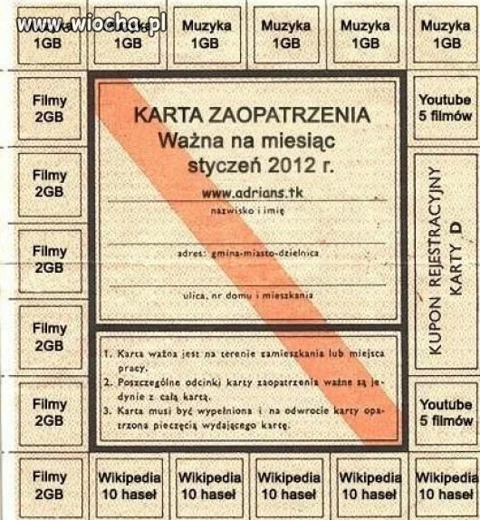 Internet na Kartki