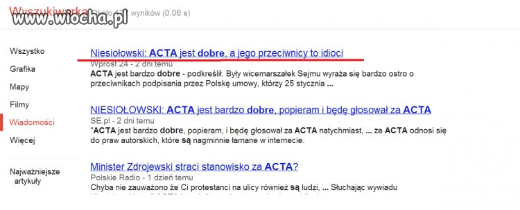 ACTA jest dobre...
