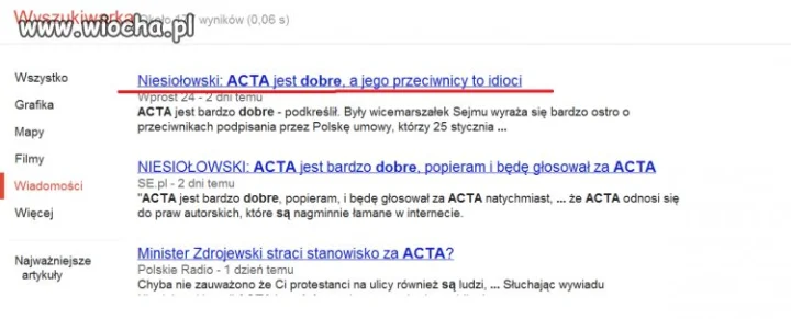 ACTA jest dobre...