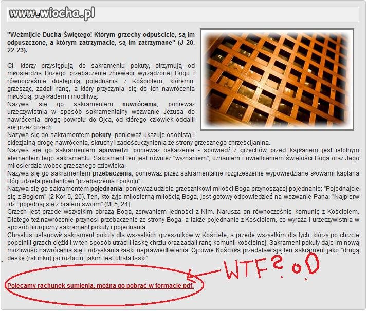 Ze stronki pewnej parafii...