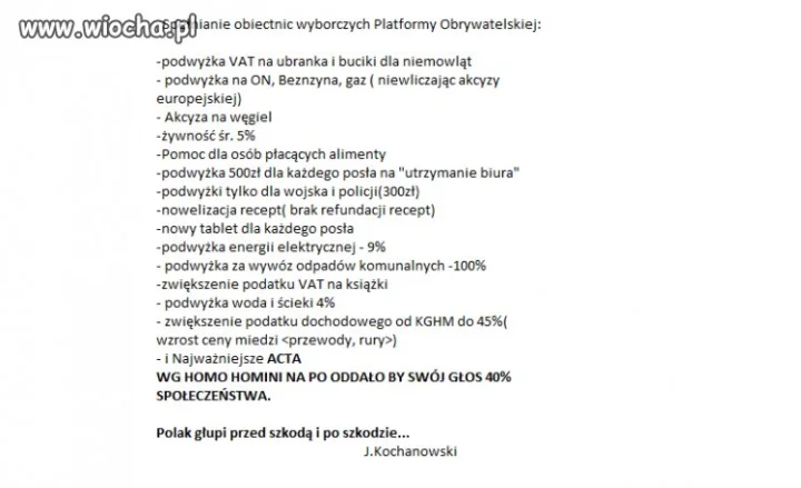 Zastanówmy się przed następnymi wyborami...