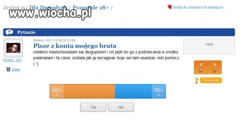 Dziunia ma problem.