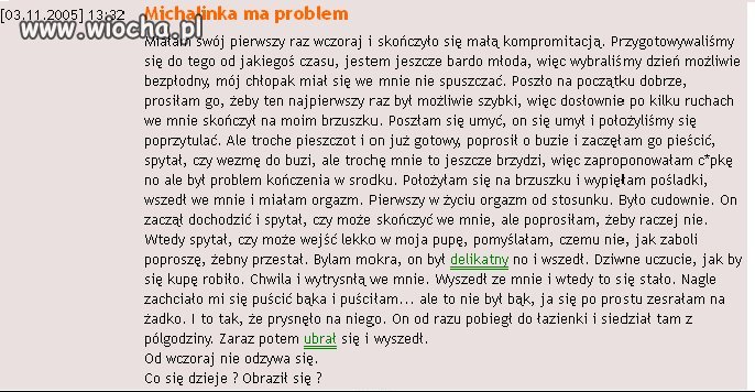 Problem Michalinki.