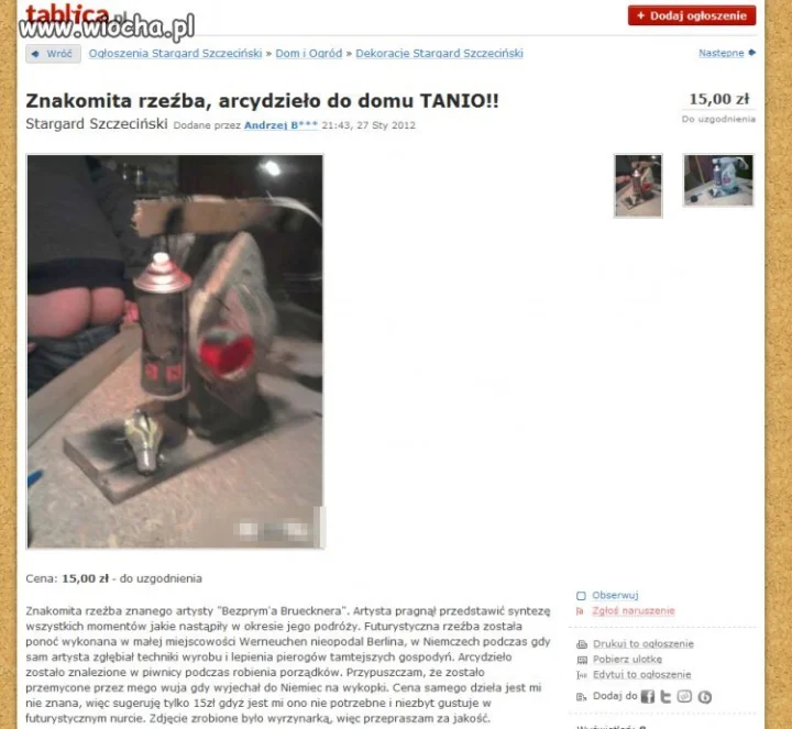 Zdesperowany sprzedawca?