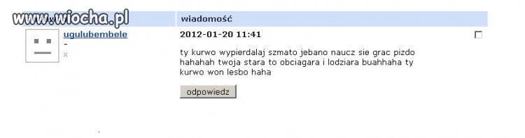 Wiadomość na kurniku