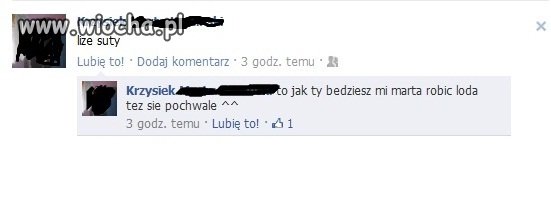 Nie ma to jak zryta para na fejsie się dobrała.