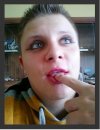 Malowany pajac ze słitaśną minką plasticzka