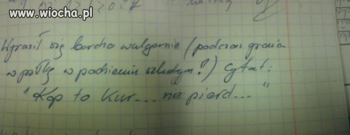 Po prostu był zdenerwowany