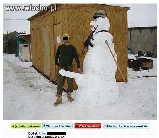 To ja i mój bałwanek.