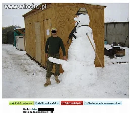 To ja i mój bałwanek.