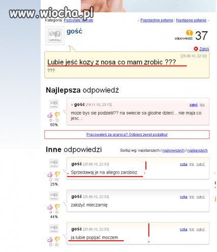 Kozy z nosa