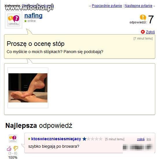 Co myślicie o moich stópkach?