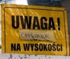 Tabliczka ostrzegająca o zagrożeniu