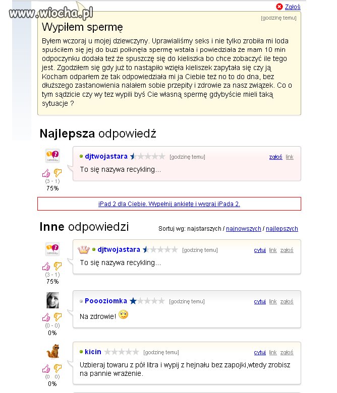 Wypiłem spermę