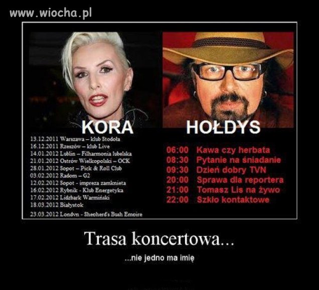 Trasa koncertowa niejedno ma...