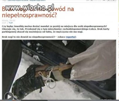Brak nogi nie dowód na niepełnosprawność...