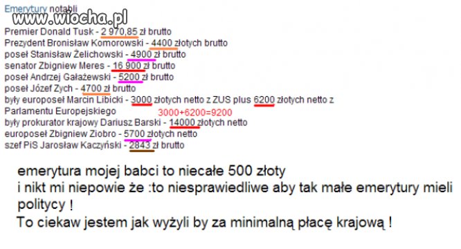 Elita rządu właśnie taką będzie mieć emeryturę a 