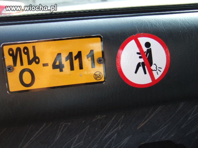 Znaczek w taksówce