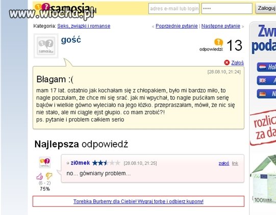 Faktycznie gówniany problem.