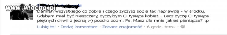Bo zawsze jest okazja żeby się upomnieć o swoje 