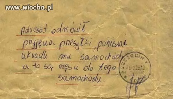 Czas dostarczenia przesyłki przez Pocztę Polską...