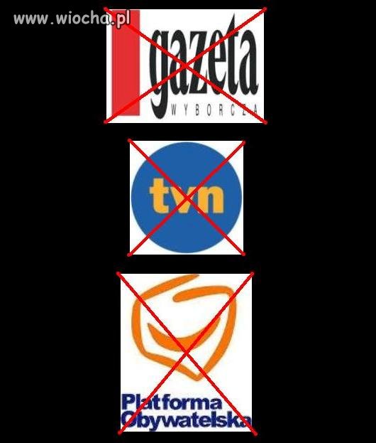 NIE czytam Wyborczej, NIE oglądam TVN'u