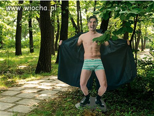 Mistrz photoshopa w parku 